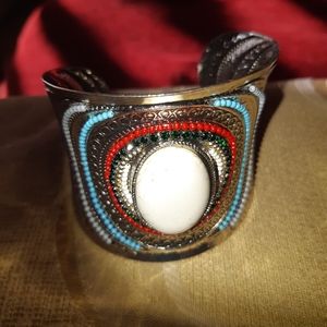 SILVER TONE cuff bracelet